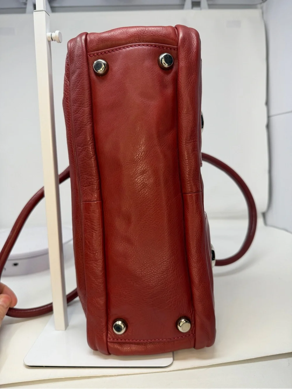 Marc Jacobs Red Calfskin Leather Blake PushLock Satchel Bag Fall 2005 collection